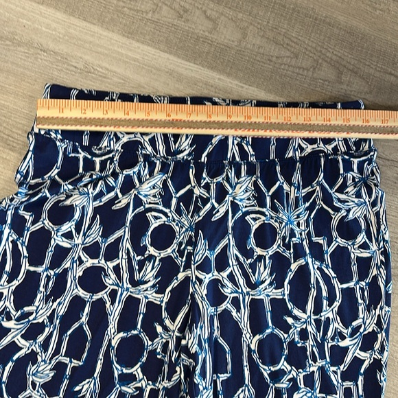 Lilly Pulitzer Loralee Pants in Bamboo High Tide Navy Blue Size Medium - Picture 5 of 7